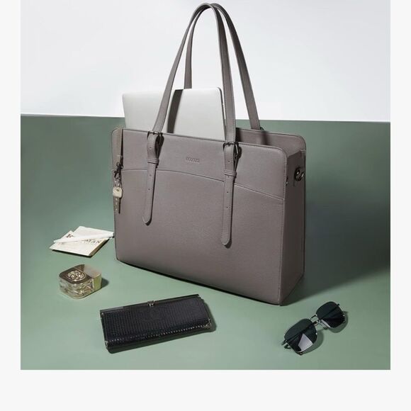 ECOSUSI Laptop Bag for Women 15.6 Inch Work Briefcase Tote Professional with Sho - Picture 2 of 7